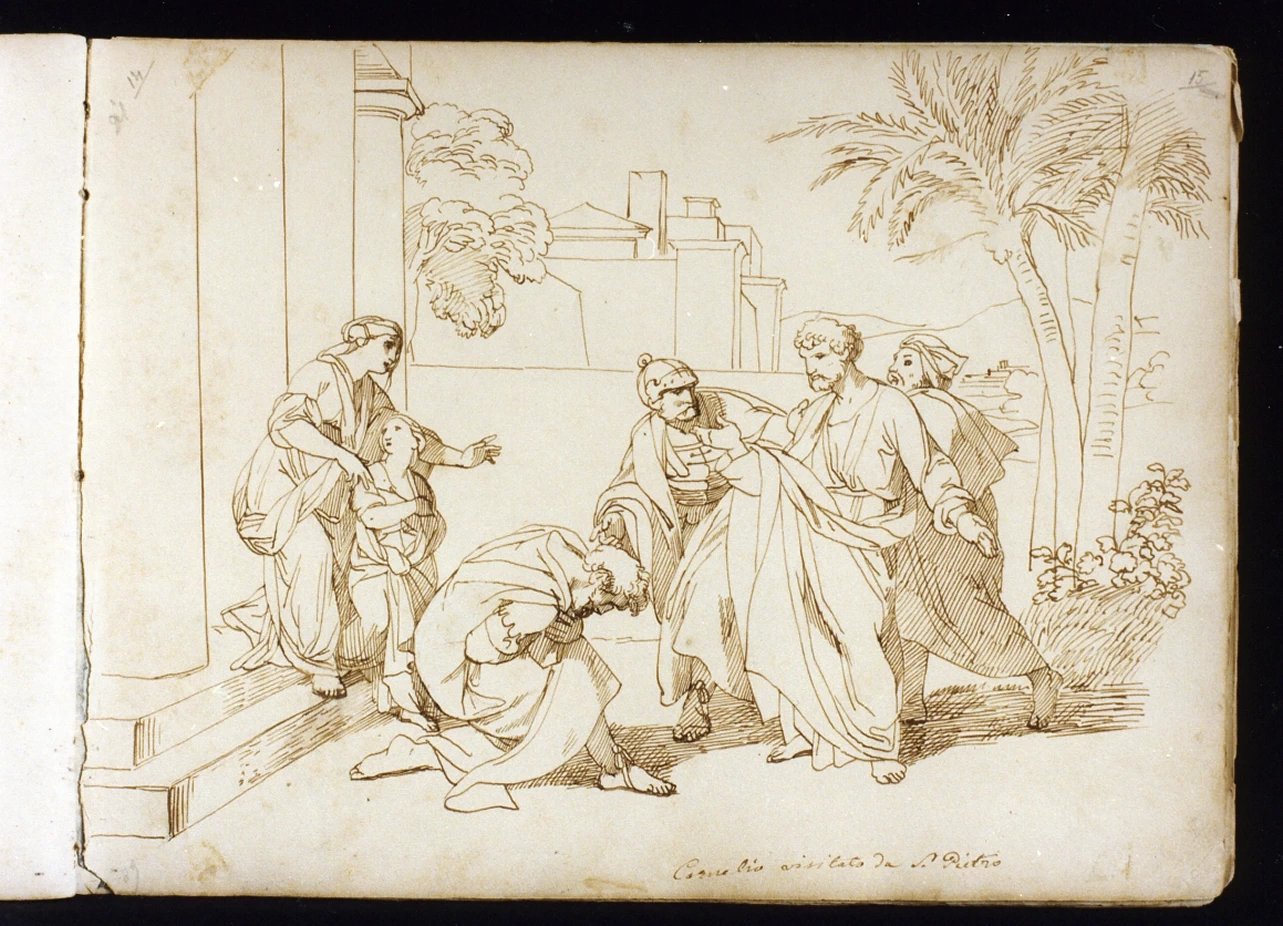 Studio per San Pietro battezza il centurione Cornelio - Museo Nazionale di san Martino, Napoli